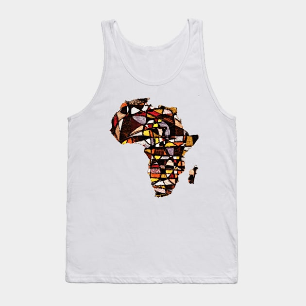 Map Of Africa Abstract Art Tank Top by Tony Cisse Art Originals